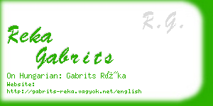 reka gabrits business card